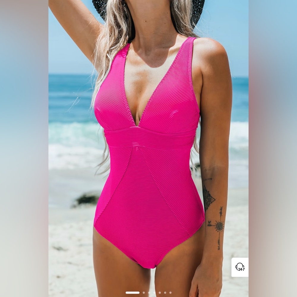 Cupshe Hot pink one piece Swimsuit women’s medium